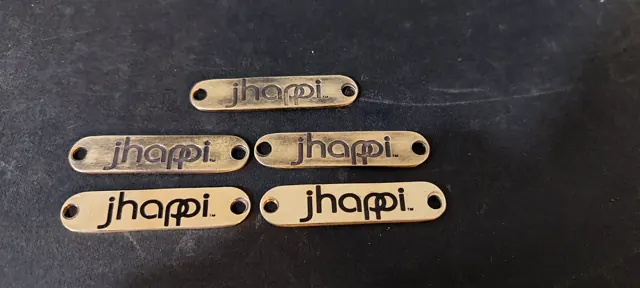Brass labels engraved jhappi with screw holes